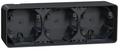 Коробка для наружнего монтажа Schneider Electric Mureva Styl 3-м. IP55 антрацит фото Коробка для наружнего монтажа Schneider Electric Mureva Styl 3-м. IP55 антрацит картинка